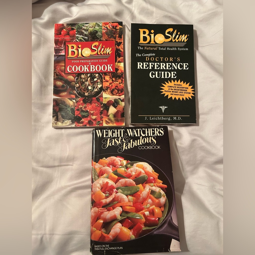 Get all 3 for one low price! Vintage BioSlim and 1984 Weight Watchers Cookbooks